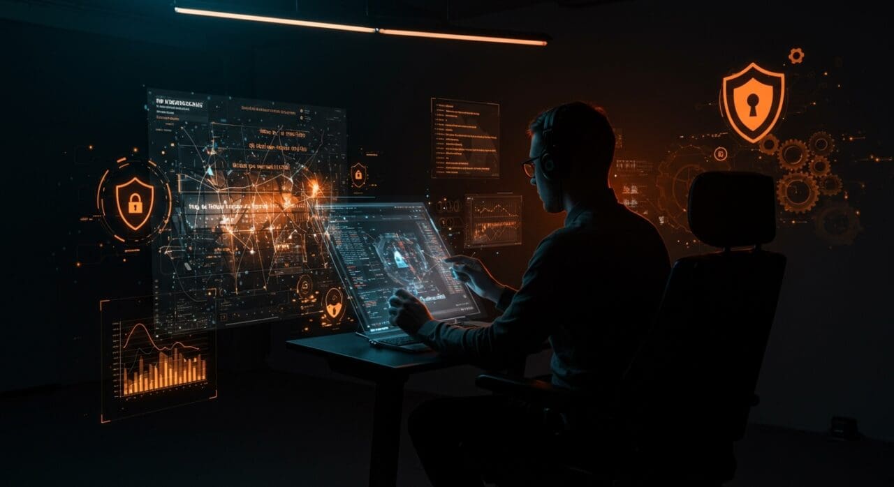 Representación visual de vulnerabilidad en API de Avelo Airlines destacando conceptos de ciberseguridad, protección de datos y tecnología SaaS.