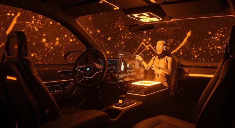 Robotaxi de Waymo con asistente IA Gemini integrado, ilustrando la IA aplicada en movilidad y la innovación para startups tech.