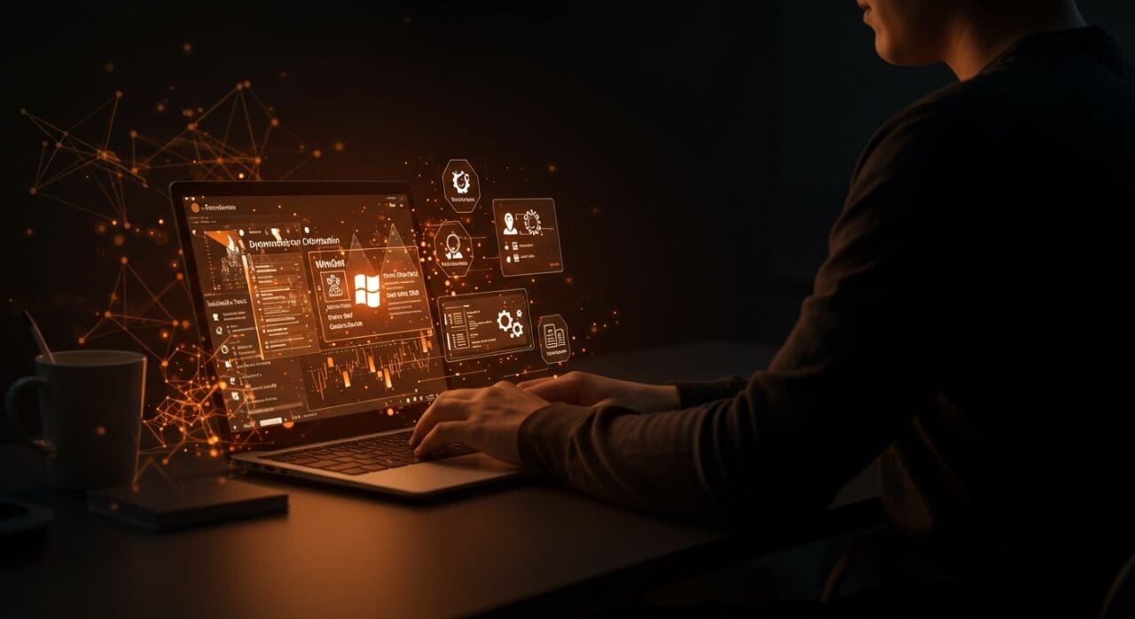 Interfaz de Windows Utility para automatización y ajustes seguros en sistemas Windows, ideal para startups tecnológicas.