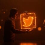 Representación visual del refuerzo legal de la propiedad de la marca Twitter por X, destacando términos de servicio y marca registrada en el sector tecnológico.