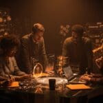 Fundadores tecnológicos colaborando con inteligencia artificial aplicada para impulsar la valoración y escalabilidad de su startup.