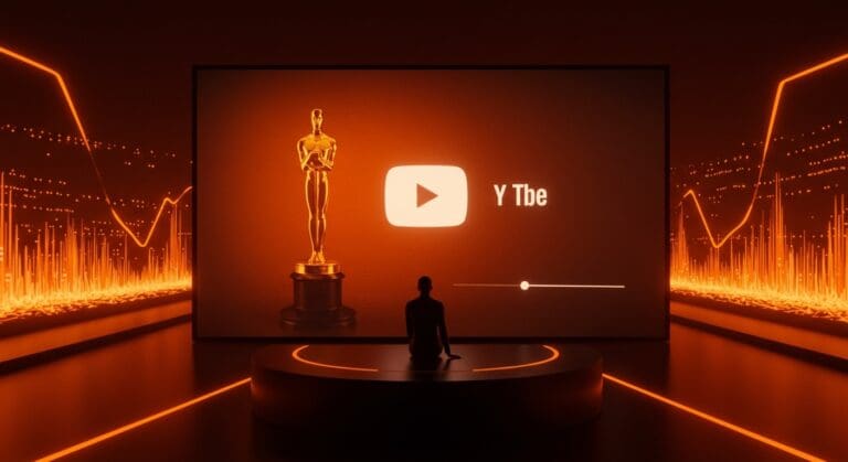 Transmisión en vivo de los Oscars vía streaming en YouTube, destacando la transformación digital y tendencias de mercado en eventos en vivo.