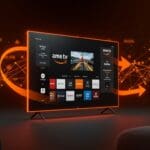 Televisor moderno con interfaz Fire TV destacando avances en hardware y tendencias tecnológicas en CES 2026.