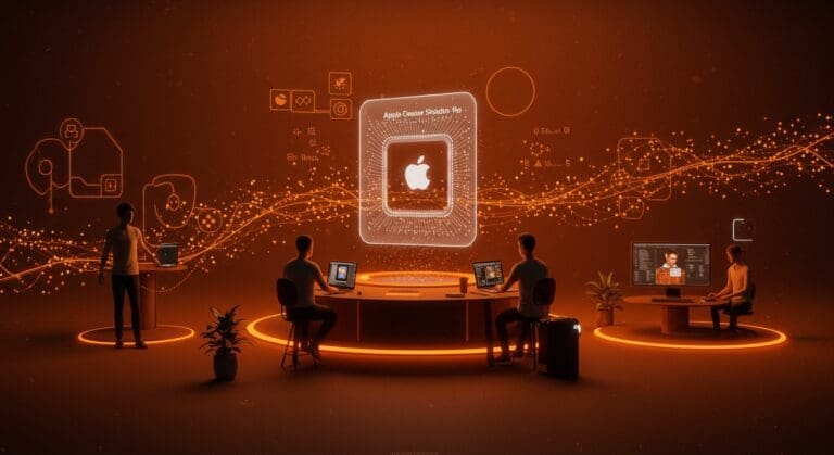 Apple Creator Studio Pro usando inteligencia artificial para potenciar creadores de contenido en startups y equipos tecnológicos.