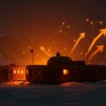 Instalación militar danesa en Groenlandia mostrando la nueva seguridad ártica y oportunidades tecnológicas para startups en defensa y ciberseguridad.