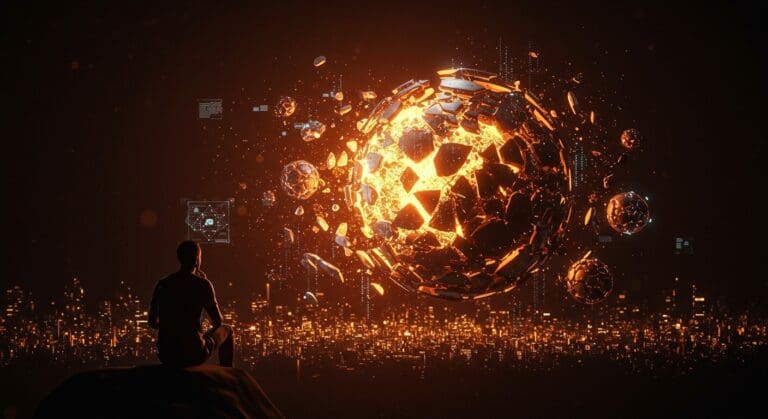 Fundador de startup contemplando la burbuja tecnológica de inteligencia artificial y oportunidades en LATAM tras su caída.