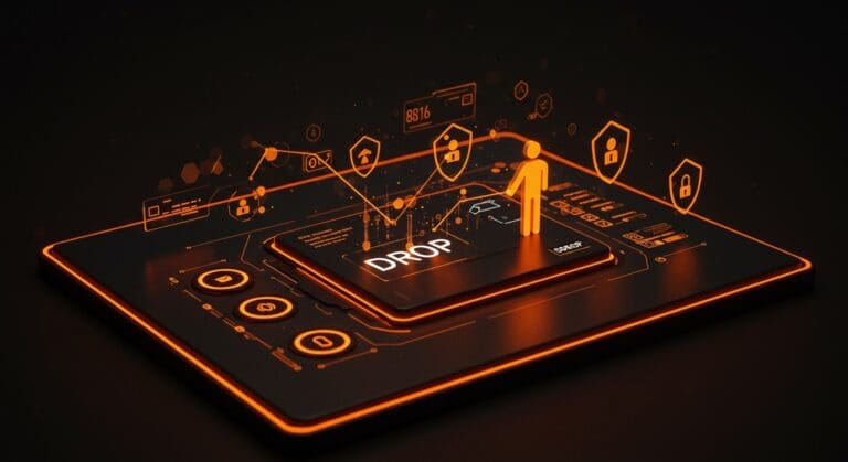 Plataforma DROP de privacidad de datos en California eliminando información personal de brokers, destacando protección y regulaciones de datos.