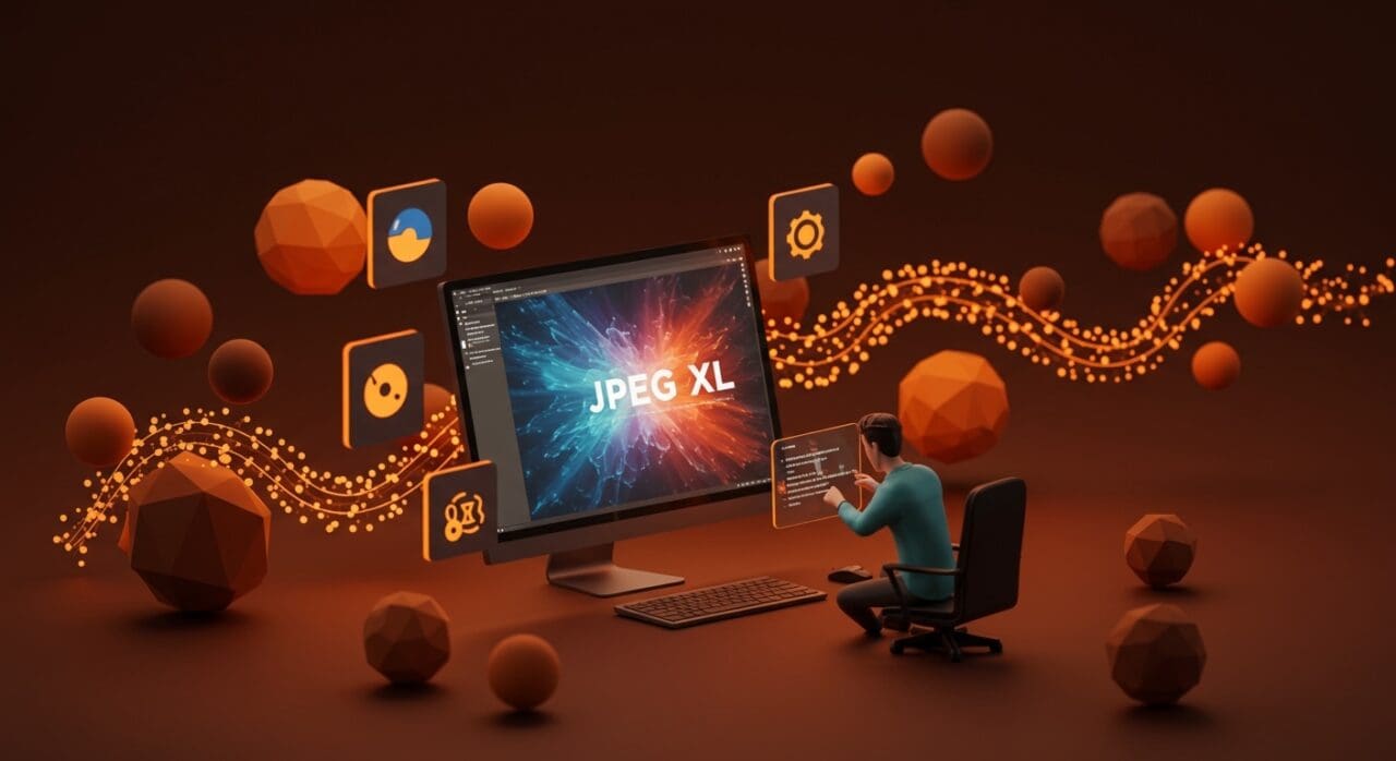 Integración de JPEG XL en Chromium mostrando avances en tecnología de imágenes web para desarrolladores y startups.