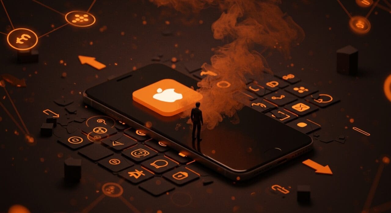 Cambio en las app stores de la UE con el cierre de Setapp Mobile, representando el impacto en la distribución de apps y el ecosistema tecnológico startup.