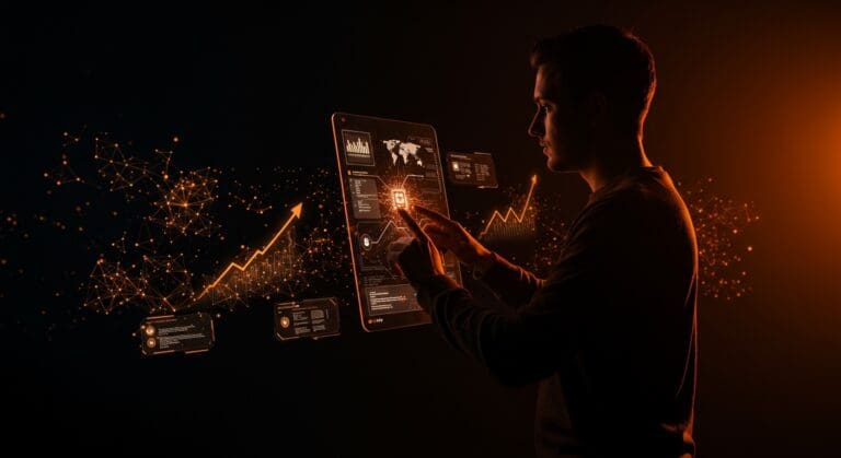 Fundador tecnológico trabajando con IA aplicada y automatización en desarrollo de software usando Claude Code de Anthropic para startups en LATAM.