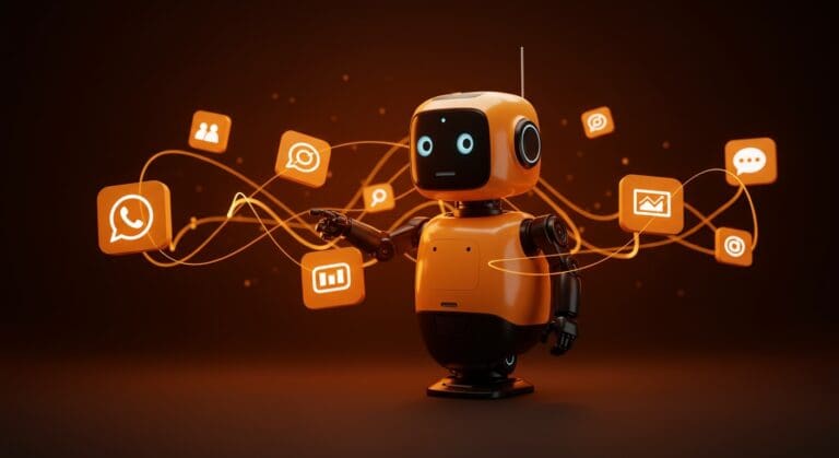 Asistente personal IA open source Clawdbot integrándose con WhatsApp, Slack y Discord para automatización multiplataforma en startups tech.