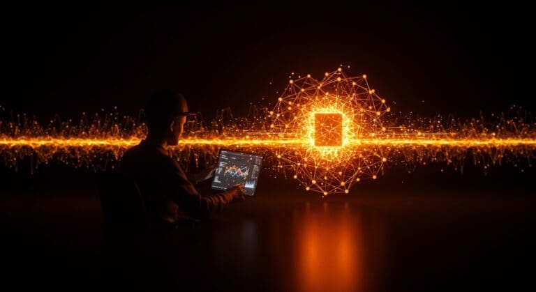 Ilustración conceptual de arquitectura mHC estabilizando señales en transformers para IA escalable en startups.