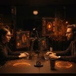 Dos startups alicantinas colaborando en un espacio innovador, representando innovación tecnológica, biotecnología e inteligencia artificial en el ecosistema startup.