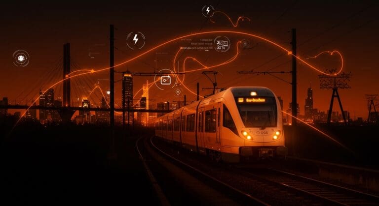 Electrificación de Caltrain con tren regional eléctrico y movilidad urbana innovadora enfocado en infraestructura tecnológica en California.