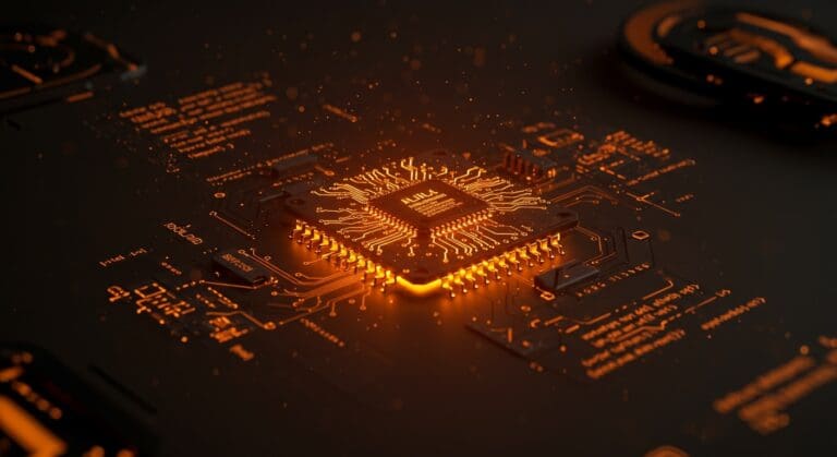 Framework embebido Embassy en Rust con async para microcontroladores, mostrando eficiencia y multitarea en software embebido.