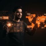 Founder hispano usando inteligencia artificial para cerrar negocios digitales globales sin barreras idiomáticas en M&A con Flippa.