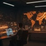 Equipo analizando software de mantenimiento predictivo con IA aplicada en expansión SaaS de Fracttal en Latinoamérica y Europa.