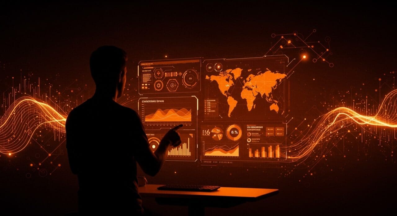 Christian Struve con interfaz digital de mantenimiento predictivo e inteligencia artificial, simbolizando financiamiento y expansión internacional de Fracttal.