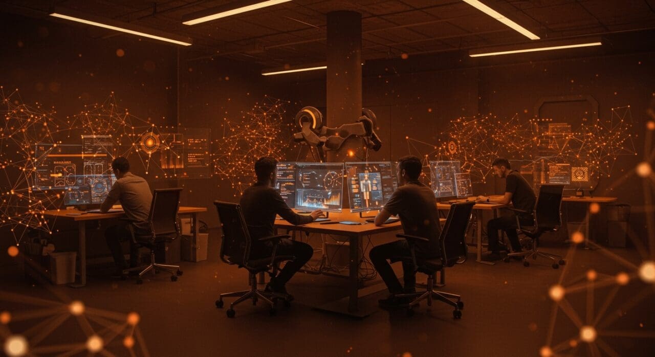 Colaboración de startups LATAM usando inteligencia artificial generativa para innovación y automatización en tecnología.