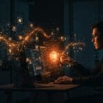 Lenguaje de programación GlyphLang integrando inteligencia artificial para desarrollo colaborativo de software con automatización y tokenización.