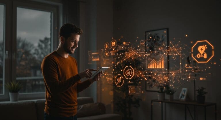 Aplicación HomeBoost utilizando IA para eficiencia energética y alianzas con utilities en startups de tecnología para el hogar.