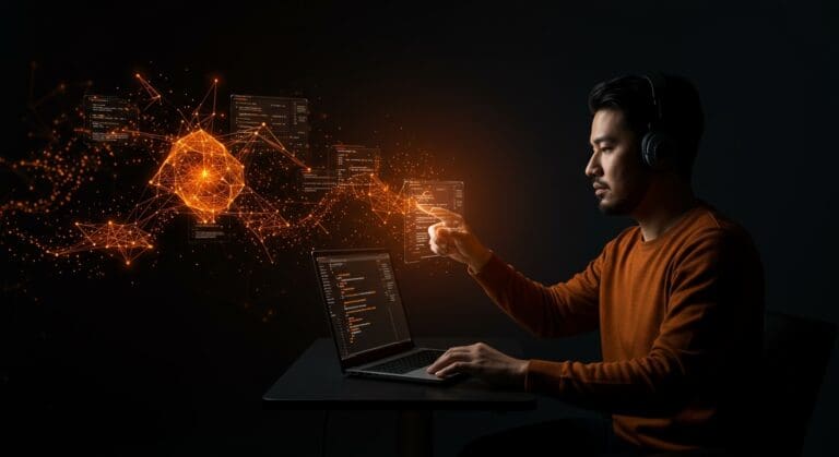 Desarrollador de software utilizando asistentes de codificación de IA para mejorar la programación y la calidad del código en desarrollo de software.