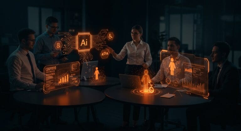 Formación corporativa inclusiva con inteligencia artificial aplicada por Vidext y COCEMFE para accesibilidad y eficiencia.