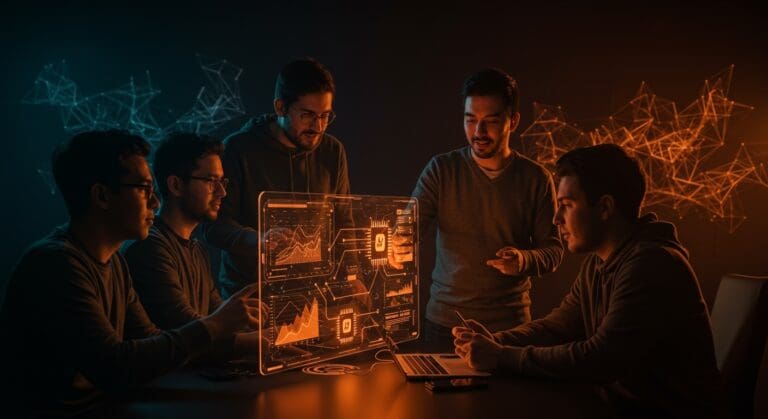 Fundadores de startups LATAM utilizando inteligencia artificial aplicada y colaborativa para escalar e innovar en el ecosistema tecnológico.