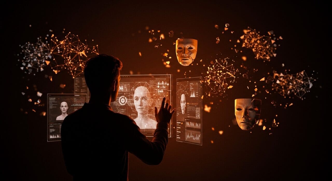 Imagen editorial que representa la ley contra deepfakes y suplantación por IA en startups tecnológicas en Irlanda.