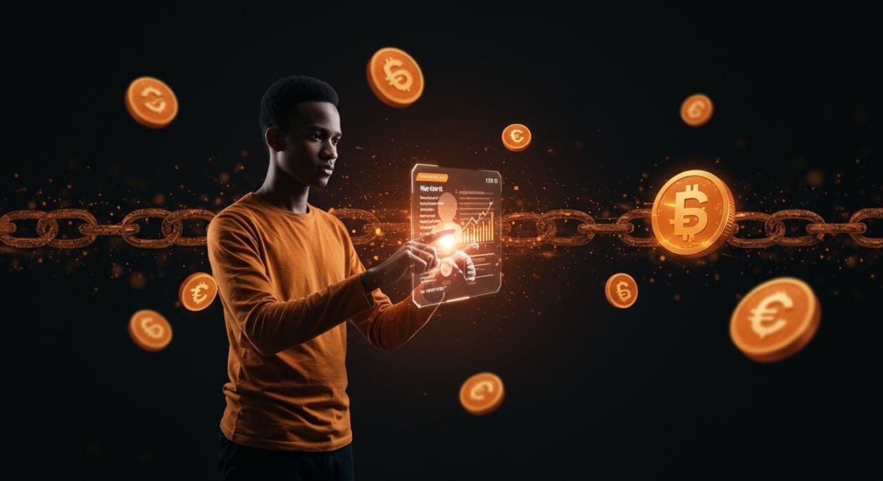 Freelancer tecnológico usando smart contracts y pagos inteligentes en blockchain dentro del marketplace web3 Kacet.