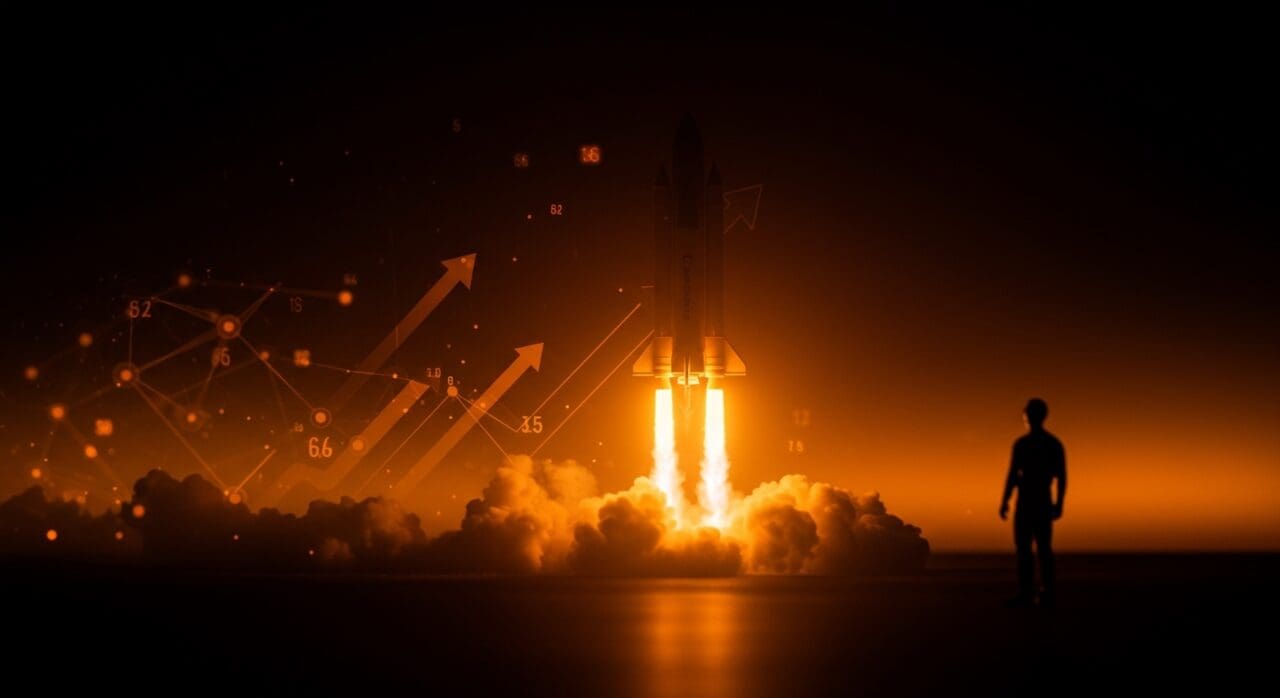 Cohete reutilizable de LandSpace lanzándose en desafío a SpaceX, representando la competencia en la industria espacial y financiamiento en startups chinas.