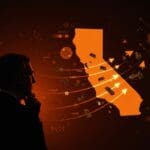 Larry Page gestionando traslado de activos en California ante impuesto a la riqueza, ilustración editorial sobre estrategia empresarial y tendencias del mercado tecnológico.