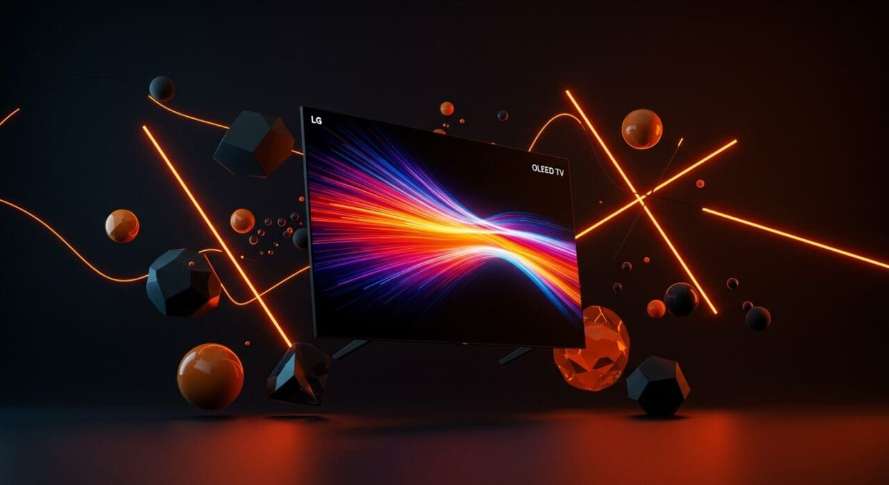 Televisor LG OLED ultradelgado de 9mm presentado en CES 2026 destacando innovación en pantallas y tecnología de hardware.