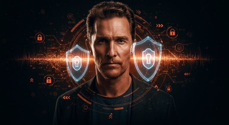 Matthew McConaughey protegido contra uso indebido de inteligencia artificial mediante patente de imagen y voz, análisis legal y oportunidades para startups.