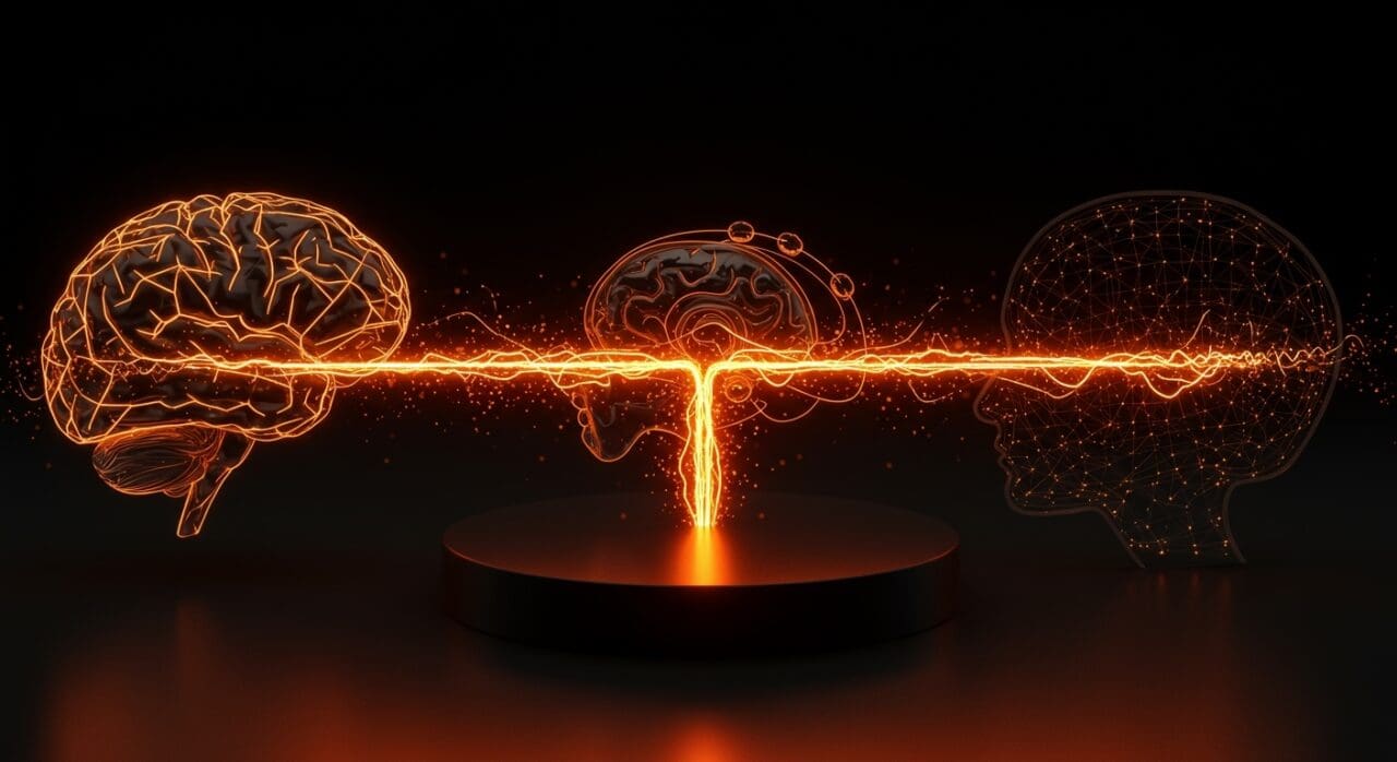 Interfaz cerebro-computadora no invasiva de Merge Labs con inversión récord de OpenAI destacando competencia tecnológica contra Neuralink.