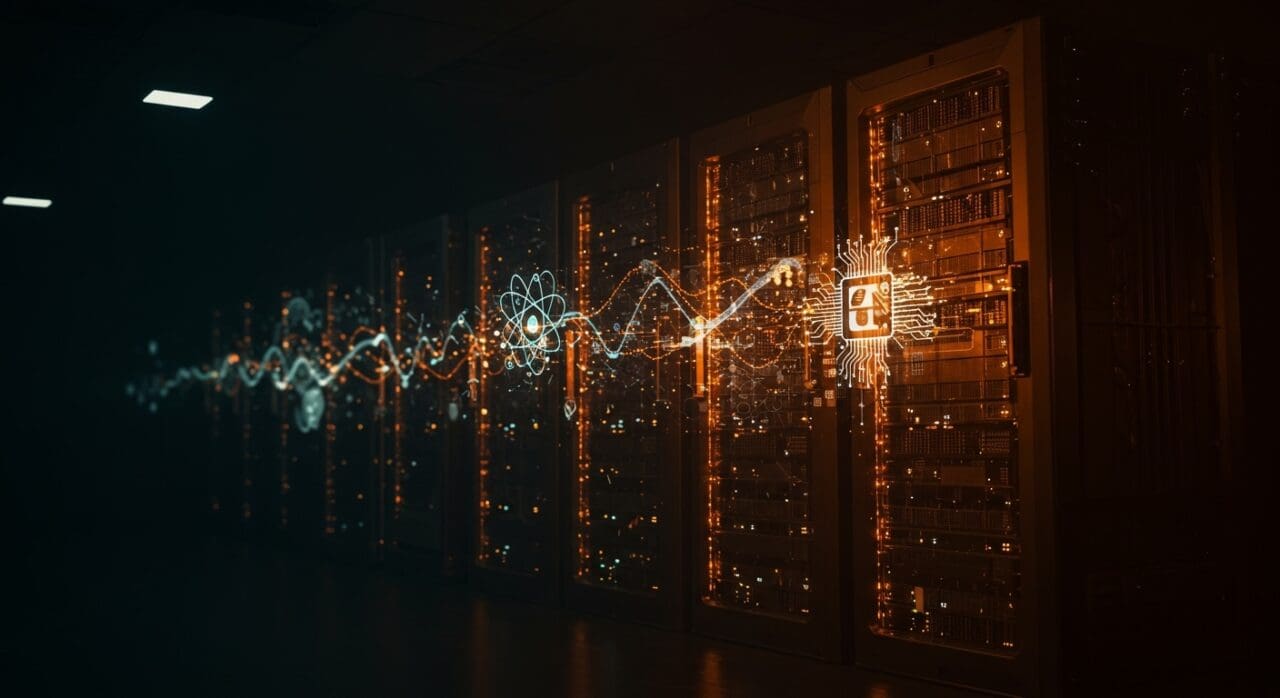 Centro de datos de inteligencia artificial de Meta impulsado por energía nuclear limpia, destacando tecnología avanzada y sostenibilidad.