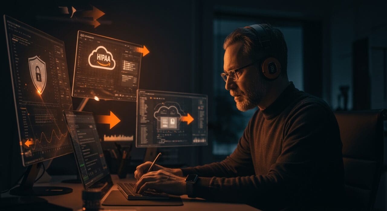 Ingeniero senior de seguridad informática en healthtech trabajando con datos de compliance y AWS en entorno startup respaldado por Y Combinator.