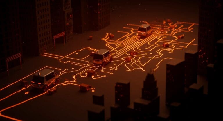 Robotaxis autónomos circulando en Nueva York fuera de la ciudad, ilustrando la regulación y apertura del transporte autónomo en el estado.