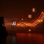 Disputa entre Elon Musk y OpenAI ilustrada con metáforas visuales de inteligencia artificial y financiación en startups tech.