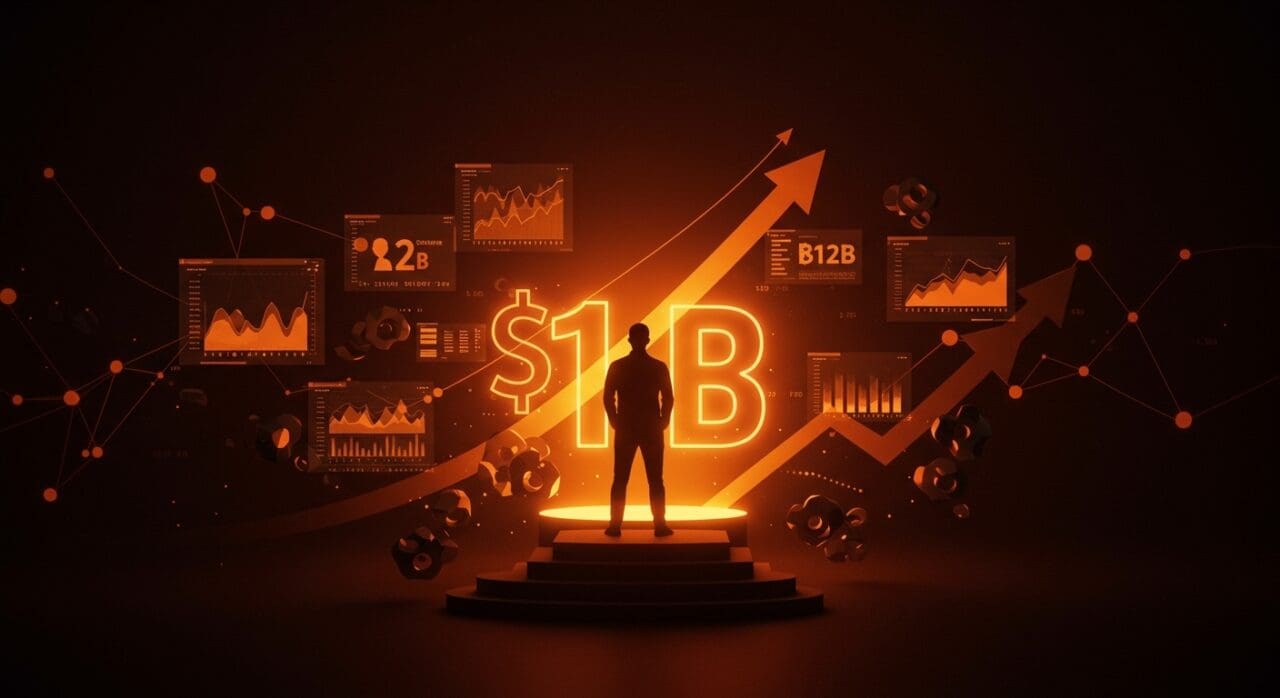 Visualización del crecimiento de OpenEvidence con valoración de 12 mil millones y nueva ronda de inversión liderada por Thrive y DST en el sector healthtech.