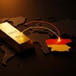 Reserva de oro de Alemania en Estados Unidos con enfoque en riesgos geopolíticos y estrategia financiera.