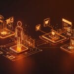 Representación visual de la inteligencia artificial impulsando ecommerce tras la adquisición de la startup israelí Cymbio por PayPal.