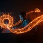 Desarrollador utilizando Pipenet para crear túneles locales, simbolizando automatización y escalabilidad en el desarrollo de startups.