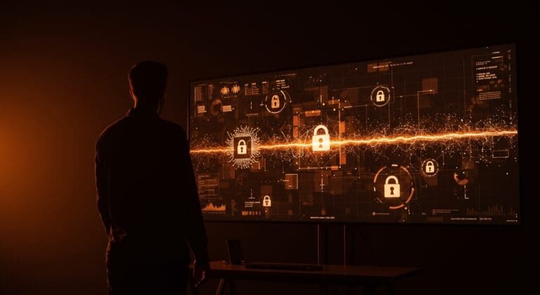 Imagen conceptual de escándalo de privacidad en Italia afectando la regulación de IA y protección de datos.