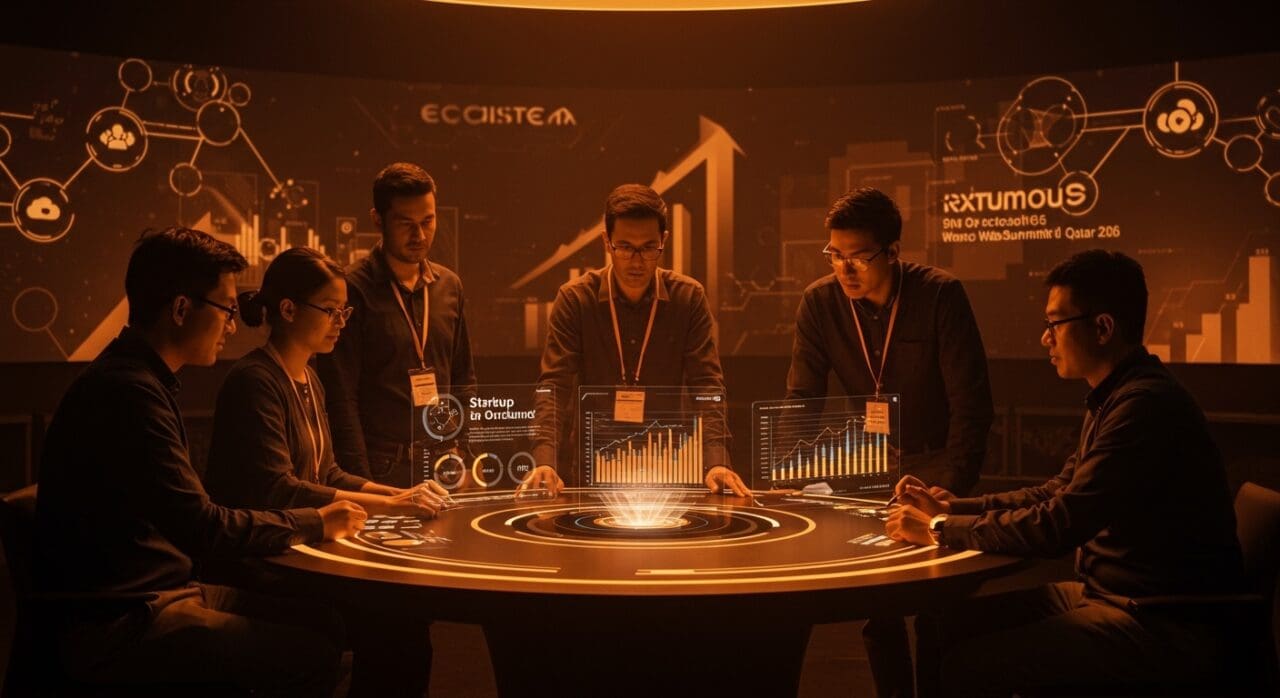 Ecosistema emprendedor de startups en Qatar conectando founders e inversores en Web Summit 2026 con tecnología e innovación.