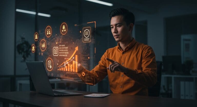 Fundador tecnológico gestionando automatización legal con IA aplicada y contratos inteligentes impulsados por la inversión de Qualcomm y SpotDraft.