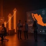 Equipo de emprendedores colaborando en expansión tecnológica y economía circular en Latinoamérica con inversión de US$4M.