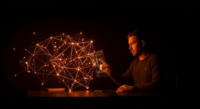 Red mesh segura y descentralizada para startups IoT con privacidad y software libre en ecosistema startup naranja y negro.