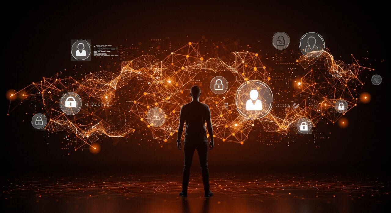 Fundador frente a red descentralizada Reticulum con identidad portable y cifrado, destacando soberanía digital y ética tecnológica.