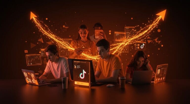 Usuarios interactuando con Skylight, la plataforma abierta alternativa a TikTok, destacando el crecimiento de startups tecnológicas en EE.UU.